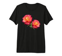 Dos Tonos Atardecer Rose Par Rojo Rosa Amarillo Formas Mania Camiseta Premium