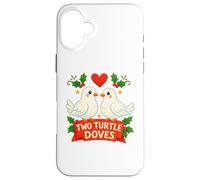 Dos tórtolas Lindas Doce días de Navidad Impresionante Carcasa para iPhone 16 Plus