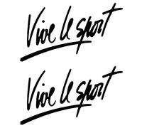 Dos unidades vinilo de corte Vive le sport 15x8cm (Plata)