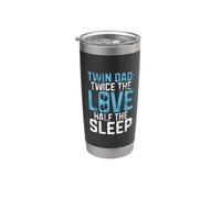 Dos veces el amor mitad del sueño papá gemelo Vaso térmico de acero inoxidable de doble pared