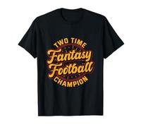 Dos veces Fantasy Football Champions Ganador ropa Camiseta