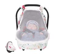 Dosel de asiento para el automóvil, cubierta de dosel de asiento - Protector de dosel para niños a prueba de viento - Cubierta de enfermería con patada con una ventana de 2 capas para niños y niños pe