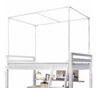 Dosel retráctil para literas con dos camas individuales, estructura de dosel con 4 postes angulares, postes para el soporte de la cama exterior, dosel para litera, dosel co