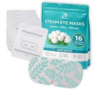DoSensePro Máscara de vapor para ojos, paquete de 16 compresas calientes autocalentables para ojos secos, alivio de ojos hinchados, cuidado de la córnea y relajación, almohadillas térmicas calmantes y