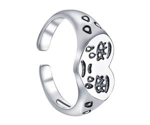 DOSERTY Anillos de expresión emocionales con el corazón roto, cómodos de llevar, aleación resistente, ajuste cómodo, joyería para adolescentes, regalos de moda, ideas de expresión triste