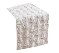 DOSERTY Camino de mesa de lentejuelas acolchado de Navidad con materiales de felpa para decoraciones de comedor de vacaciones y centro de mesa de fiesta en casa, camino de comedor bordado para
