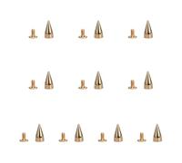 DOSERTY Juego de 10 puntas de estilo punk, remaches de cuero, textura de aleación para pulseras de cuero y collares de perro, cono de metal, 23 thick tower 10x35, como se describe, como se describe