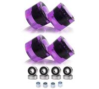 DOSERTY Juego de 4 patinetas con rodamientos y espaciadores para exteriores, ruedas de crucero, longboards de repuesto, ruedas longboards