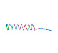 DOSERTY Juguete interactivo de felpa telescópica de rayas arcoíris colorido para gatos que hace curiosidad y proporciona una hora de entretenimiento