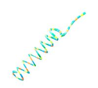 DOSERTY Juguete interactivo de felpa telescópica de rayas arcoíris colorido para gatos que hace curiosidad y proporciona una hora de entretenimiento