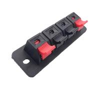 DOSERTY Terminales de resorte auditivo gruesos, clips para placa de prueba, 4 pines, conectores de altavoz para cable rápido