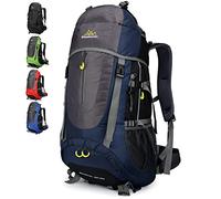 Doshwin 70L Mochila Senderismo Trekking Camping Viaje para Hombre Mujer (Azul oscuro)
