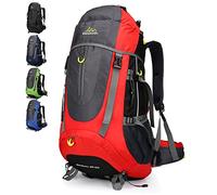 Doshwin 70L Mochila Senderismo Trekking Camping Viaje para Hombre Mujer (rojo)