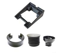 Dosificación de silicona para anillo y recipiente base para molinillo de café Eureka Mignon MMG - Embudo antiestático con parte inferior - Soporte ABS negro para oficina en casa café (base+fuelle +