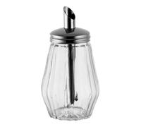 Dosificador de Azúcar de Vidrio Transparente con Boquilla de Acero Inox