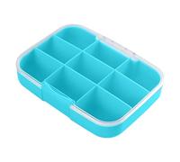Dosificador De Comprimidos Con 9 Compartimentos, Organizador De Pastillas Para Viaje, Pastillero Portátiles Para Vitaminas, Aceite De Hígado De Bacalao, Suplementos, Medicamentos, 19.5 × 14.5 × 3.9 CM