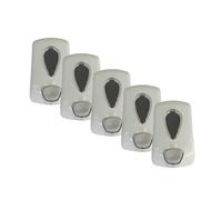 Dosificador de Gel Hidroalcohólico (Pack de 5 Unidades) - Dispensador de Jabón de Manos con Pulsador - Recipiente de Plástico Rellenable con Visor - Capacidad de 900 ml