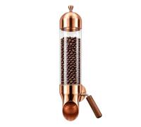Dosificador de Granos de Café,Dosificador de Té AntiqueBronze-100cm/39.4in | Dosificador de Granos para Cereales, Frutos Secos, Avena, Vidrio de Alto Borosilicato, Carga Superior, Cocina, Cafetería