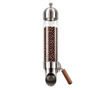 Dosificador de Granos de Café,Dosificador de Té StainlessSteel-60cm/23.6in | Dosificador de Granos para Cereales, Frutos Secos, Avena, Vidrio de Alto Borosilicato, Carga Superior, Cocina, Cafetería