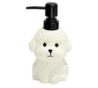 Dosificador de jabón de manos, botella de cerámica con forma de perro recargable de 400 ml, dispensador de jabón para cocina | para acondicionador, loción, fregadero, ducha, regalo, casa, móvil, baño
