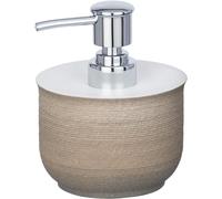 Dosificador de jabón líquido para baño - Dispensador de jabón para baño, de poliresina, 10 x 12,5 x 10,5 cm, 0,24 l, marrón