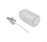 Dosificador de Jabón Líquido para cristal 20cm Baño Dosificador | Vidrio transparente para premium, elegante, 400ml capacidad, para ideal para decoración baño, desgaste