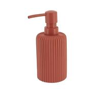 DOSIFICADOR DE JABÓN REDONDO POLIRESINA RAYA 230 ML - TERRACOTA