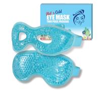 DOSIMIIN Máscara de ojos fría y caliente, máscara de enfriamiento para ojos secos, compresa de ojos fríos reutilizable para ojeras, migrañas, estrés ocular, cuidado de la piel, terapia ocular (paquete