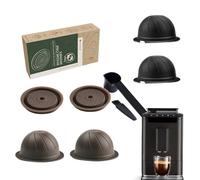 Dosis de café reutilizables - Contenedor de polvo de espresso con cuchara y pincel, cápsulas portátiles, cápsulas con 2 de silicona para