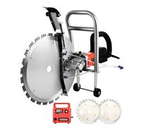 dosiwlatever Sierra de Anillo sin escobillas 220V, 2 Discos de Diamante, Profundidad de Corte 30cm | Corte húmedo sin Polvo para Granito, Porcelana, Piedra y renovación de Casas Antiguas