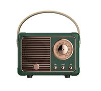 Dosmix Altavoz Bluetooth retro, decoración clásico, mini altavoz Bluetooth inalámbrico, bonito estilo antiguo para cocina, computadora, recámara, oficina, fiesta, accesorios al aire última