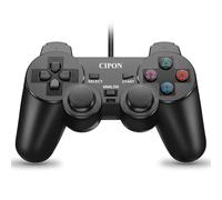 DOSNTO PS2 Controller Wired, CIPON Black Remote for Sony Playstation 2 Console