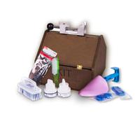 DOSQUIN ORIGINAL BOX, Limpieza de Zapatillas, Limpia Zapatos, Kit Limpieza Zapatillas, Incluye Garra Metálica de Sujección 360° Hormas Hombre Hormas Mujer Pastillas Cepillo Bayeta Cremas