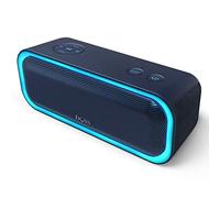 DOSS SoundBox Pro Altavoz Bluetooth 20W, Altavoces Portátiles con IPX5 Impermeable, Mejorado Bass, Sonido Estéreo, Led Luci, 12 Horas de Reproducción - Azul