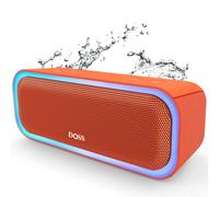 DOSS SoundBox Pro Altavoz Bluetooth 20W, Altavoces Portátiles con IPX5 Impermeable, Mejorado Bass, Sonido Estéreo, Led Luci, 12 Horas de Reproducción