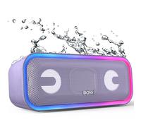 DOSS SoundBox Pro + Altavoz Bluetooth Portátil 24 W, Sonido Estéreo,Potentes Graves,IPX6 Impermeable,15 Horas de Reproducción, Emparejamiento Estéreo Inalámbrico, Luz LED para Fiestas, Viajes-Violeta