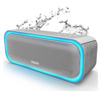 DOSS SoundBox Pro Altavoz Bluetooth Portátiles con 360° Sonido, Mejorado Bass, Pareado Estéreo, Múltiple LED, IPX5 Impermeable, 12 Horas de Emisión Continua Manos Libre - Gris Nuevo