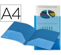 Dossier Bag con Doble Bolsa Din A4 Azul