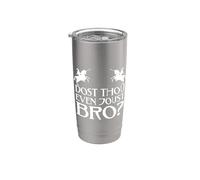 Dost Tú Incluso Joust Bro Caballeros Medievales Ren Faire Jousting Vaso térmico de acero inoxidable de doble pared