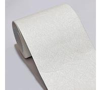 Dostear Borde del papel pintado LíNea Blanca De Arroz Auto Adhesivo del Papel Pintado del PVC Cenefa autoadhesiva para decoración de pared de cocina baño 8cm X 500cm