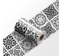 Dostear Cenefa Adhesiva Cocina Para Pared Vinilos Baño Decoración de Pared YX144 20cm X 240cm
