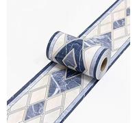 Dostear Friso Para Pared Cenefas Adhesivas BañO Cocina de Papel Para Paredes 3d Infantiles Decorativas Adhesivas Pintado Cocina Vinilo Autoadhesivo Impermeable Azul-50 10cm X 300cm
