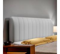 DOSYCOVUR Fundas Cabeceros Terciopelo Estirable Lavable con Almohadilla Protege Cabecero Antipolvo para Cama Individual King Doble Estilo Moderno,Gris,160cm