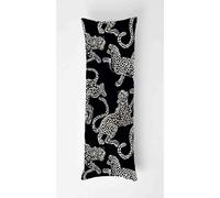 Dot Animal Body Pillow Case Cover 50x150cm, Long Backrest Cushion Pillow Protector with Zipper, Decorative Bedding Pillowcase, Soft Body Pillow Cover for Couch Bedroom Black