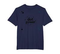 Dot Boys Power: Arte gráfico lúdico de Lunares Camiseta, Hombre Tallas Grandes, Azul Marino, 3X Alto