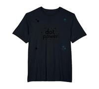 Dot Boys Power: Arte gráfico lúdico de Lunares Camiseta, Hombre Tallas Grandes, Negro, 2X Alto