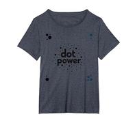 Dot Boys Power: Arte gráfico lúdico de Lunares Camiseta, Mujer Tallas Grandes, Azul Jaspeado, 3XL Grande