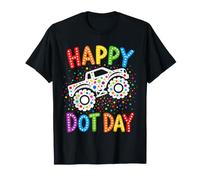 Dot Day 15 de septiembre Rainbow Monster Truck Art Polka Dots Camiseta