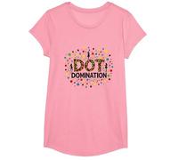 Dot Domination: celebración Colorida para los Amantes de los Lunares Camiseta, Niñas, Rosado, XS