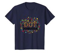 Dot Domination: celebración Colorida para los Amantes de los Lunares Camiseta, Niños, Azul Marino, 6 años
